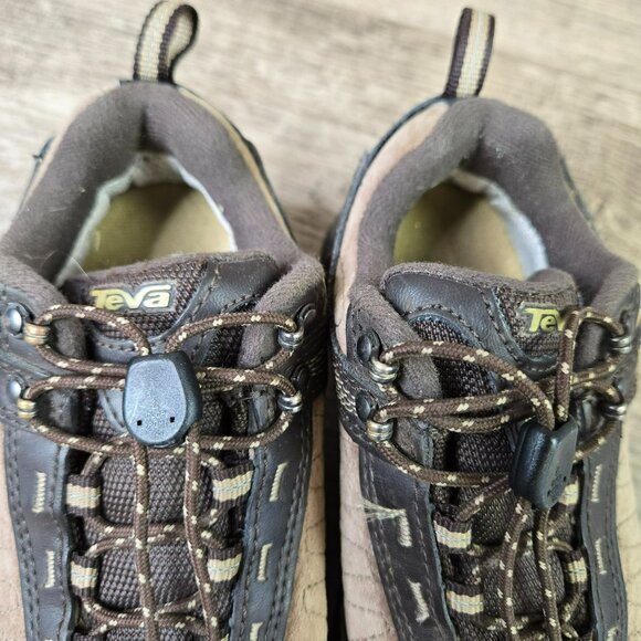 Teva Hiking Walking Shoes Youth Boys 12 Brown & Black Leather Sneaker Tideseal - Picture 8 of 10